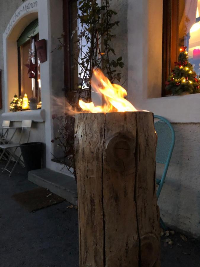 Cafe Cher-Mignon Et Chambres D'Hotes Chermignon-d'en Haut Exterior foto